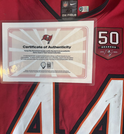 Sean Tucker GAME-WORN💪09/15/25 Tampa Bay Buccaneers🏴‍☠On-Field NFL Jersey👕vs.Houston Texans