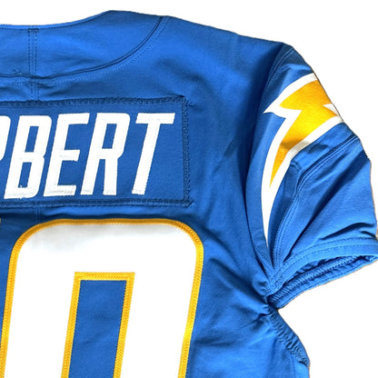 Justin Herbert TEAM-ISSUED💪Los Angeles Chargers⚡NFL Nike Jersey includes Captains Patch