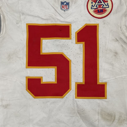 Mike Danna GAME WORN 💪 10/06/25 Kansas City Chiefs Nike NFL Jersey 🎽 vs Jaguars - COA included 🛡️