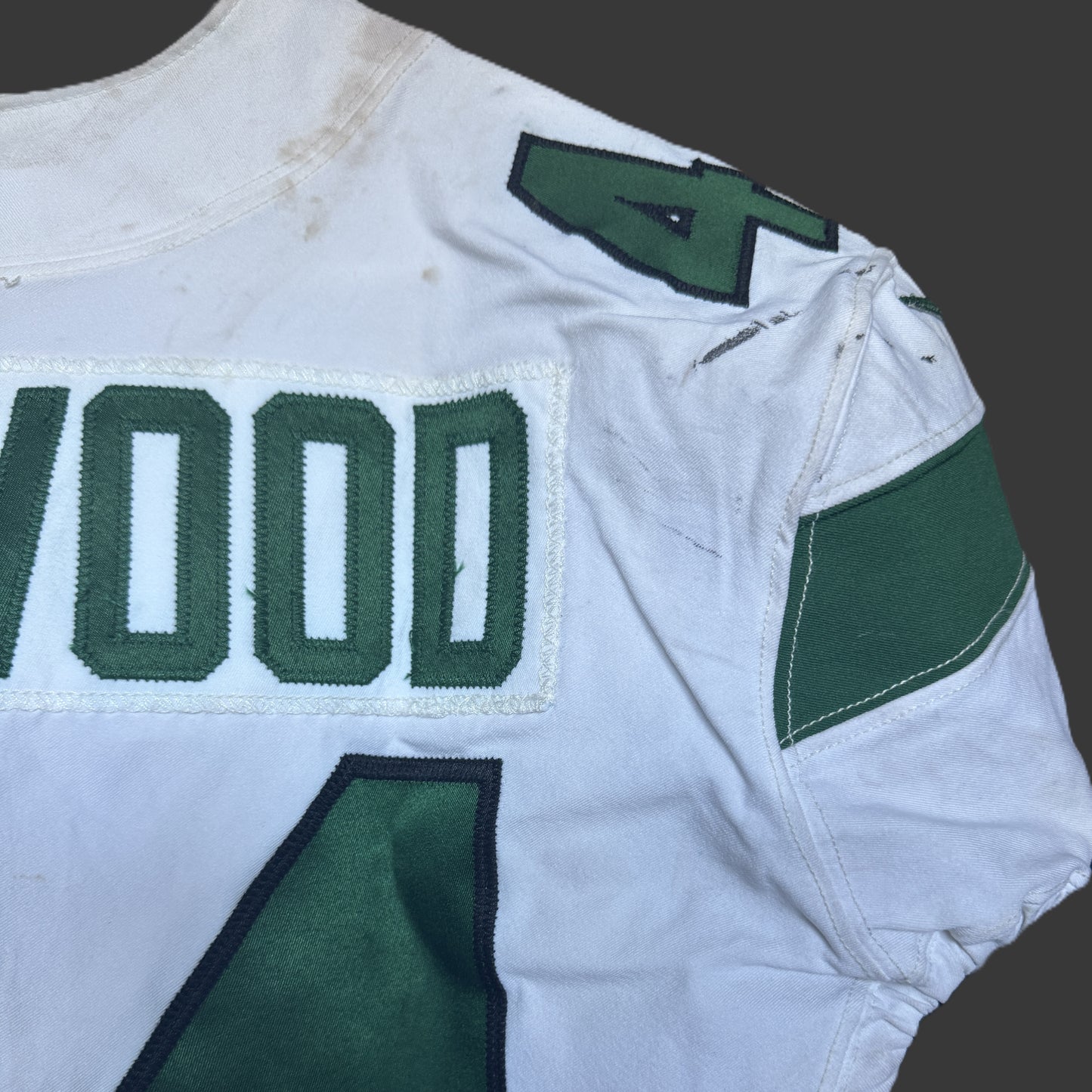Jamien Sherwood GAME WORN 10/10/21 PHOTO MATCHED 📸 New York Jets NFL Jersey vs Atlanta Falcons Also includes PSA COA 🛡️