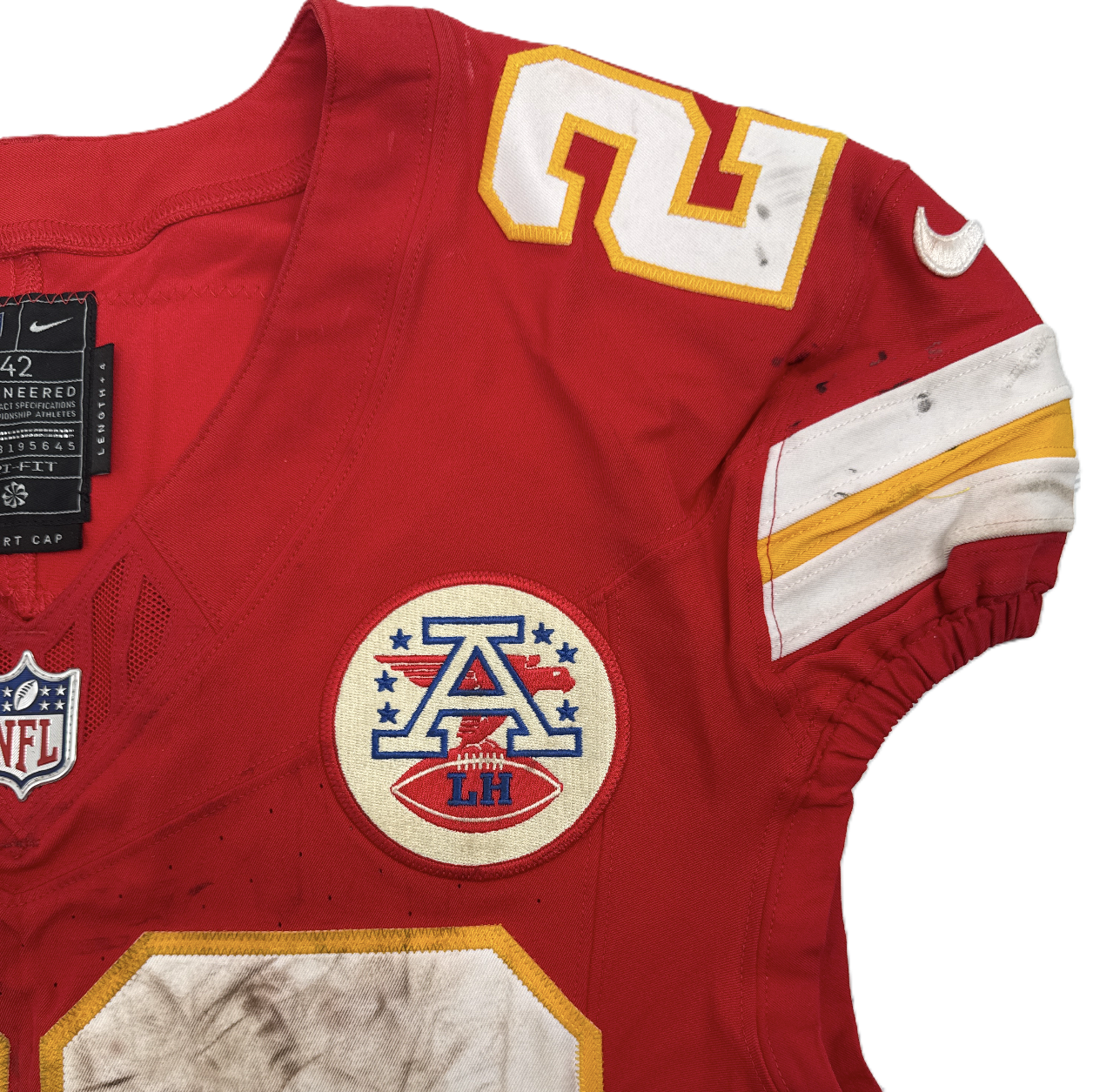 Kareem Hunt GAME-USED💪09/28/25 Kansas City Chiefs NFL Jersey🎽vs. Baltimore Ravens