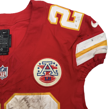 Kareem Hunt GAME-USED💪09/28/25 Kansas City Chiefs NFL Jersey🎽vs. Baltimore Ravens
