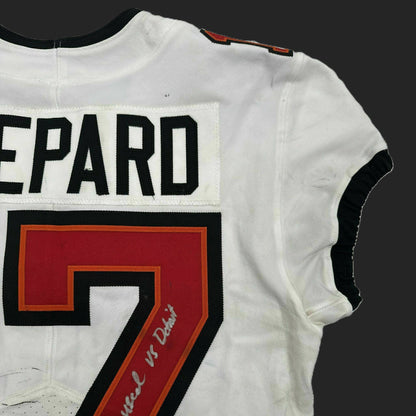 Sterling Shepard Signed + Inscribed GAME WORN 10/20/25 Tampa Bay Buccaneers Jersey vs Detroit Lions Also includes COA 🛡️