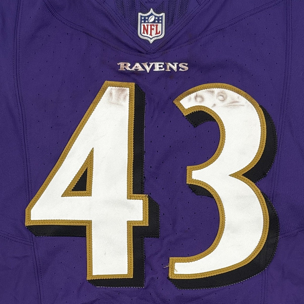 Justice Hill GAME-WORN💪10/12/25 On-Field Baltimore Ravens💜Jersey vs.Los Angeles Rams🐏