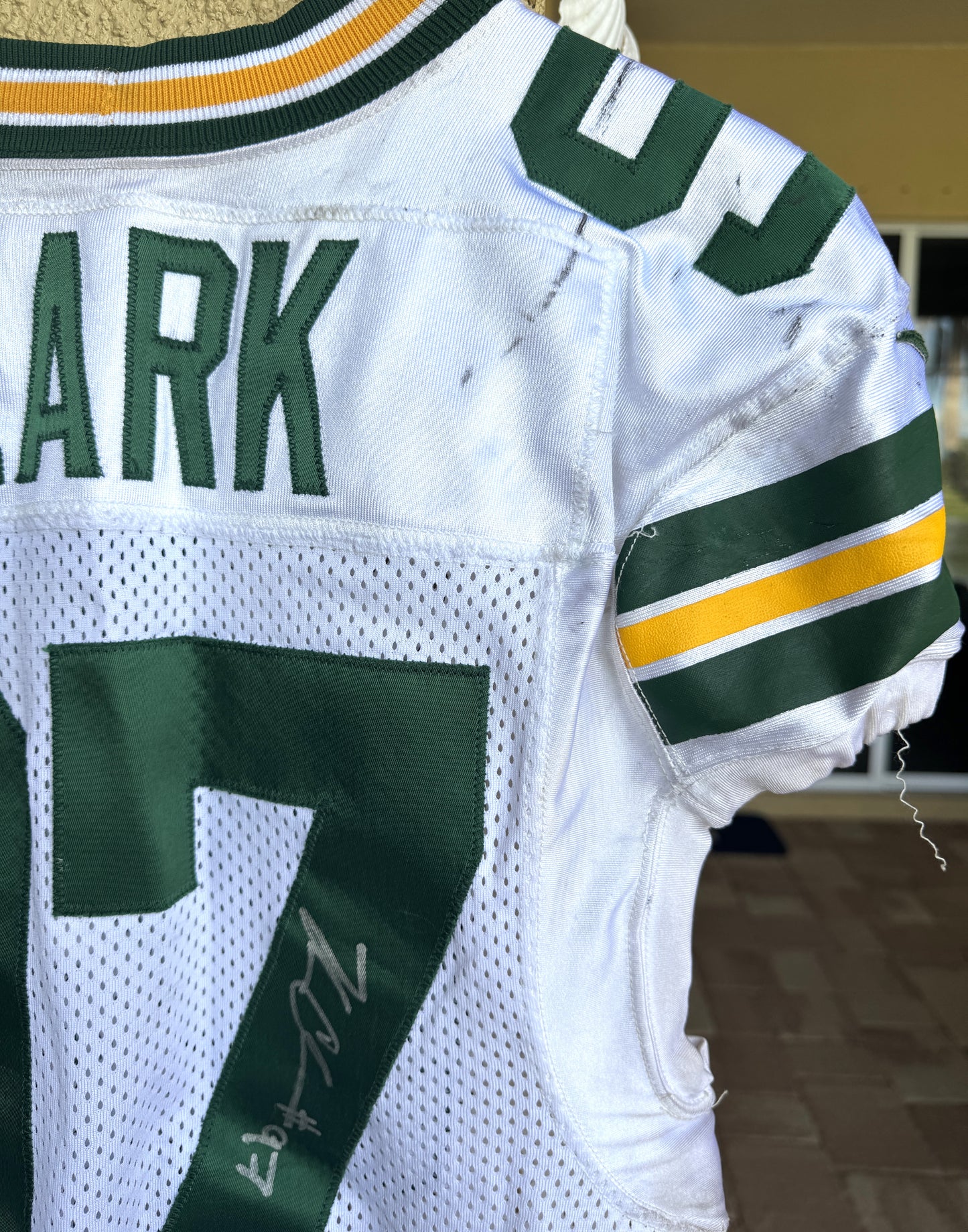 Kenny Clark GAME WORN 💪 and Signed 🖋️ Green Bay Packers⚪🟢 NFL Jersey👕 Also includes Captains Patch and PSA Authenticity 🛡️