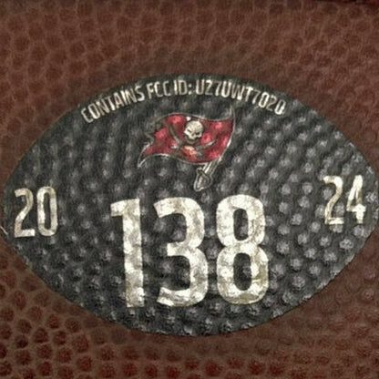 Mike Evans GAME USED Signed + Inscribed "NFL Record Season" Wilson Duke Ball Tampa Bay Buccaneers 24-25 Season Inc. Proof of Authenticity 🛡️
