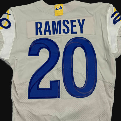 Jalen Ramsey TEAM-ISSUED💪Los Angeles Rams🐏NFL On-Field Jersey👕Inc. COA📄