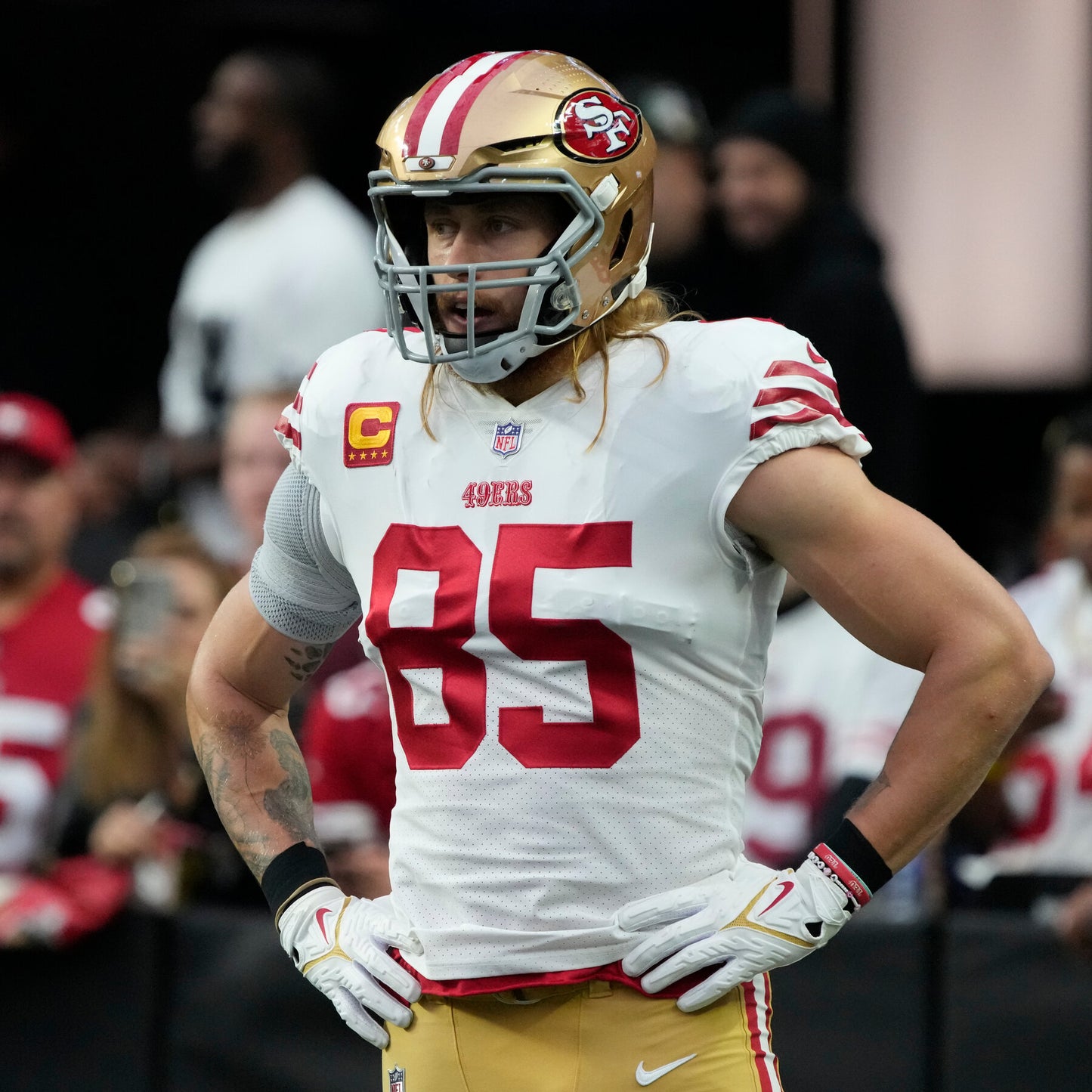 George Kittle Signed🖊️San Francisco 49ers  Full-Size Authentic On-Field Lunar Eclipse Alternate Speed NFL Helmet🛡️