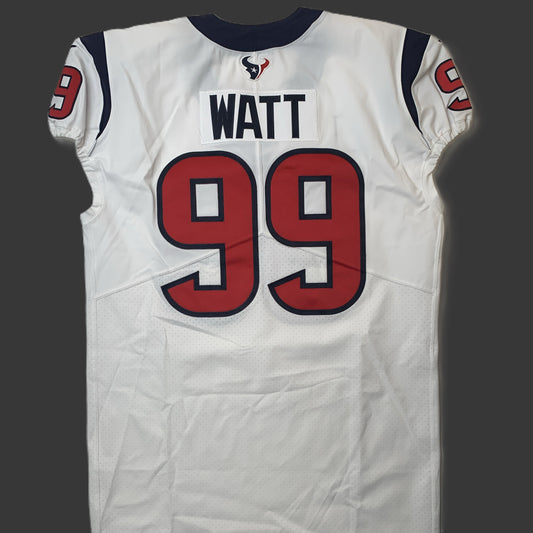 J.J. Watt 💯 GAME ISSUED 💪 Houston Texans On-Field Nike NFL Jersey 👕 Also includes COA 🛡️ & Walter Payton NFL Man of the Year Patch