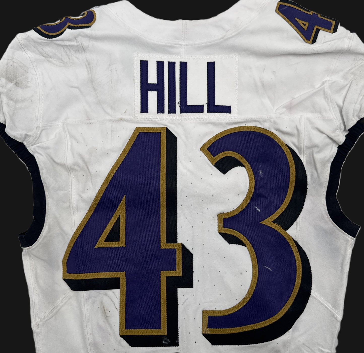 Justice Hill GAME-WORN💪09/07/25 Baltimore Ravens💜NFL Jersey vs.Bills includes COA