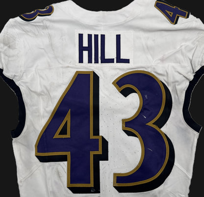 Justice Hill GAME-WORN💪09/07/25 Baltimore Ravens💜NFL Jersey vs.Bills includes COA