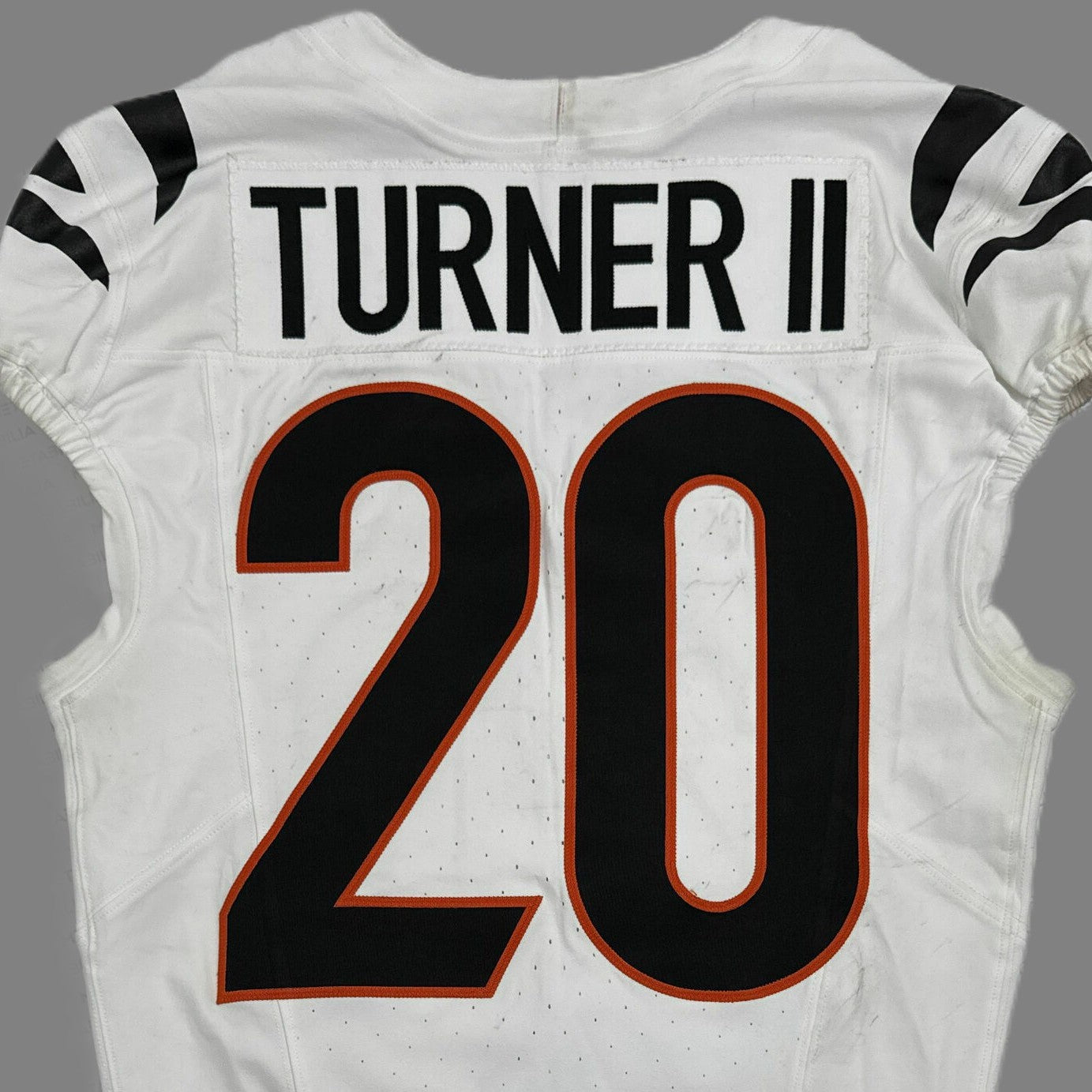 DJ Turner II GAME WORN 10/16/25 💪 Cincinnati Bengals 🐅 Nike NFL Jersey 👕vs Pittsburgh Steelers inc. COA 🛡️