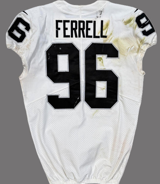 Clelin Ferrell GAME WORN💪12.01.19 Oakland Raiders⚫⚪Nike NFL Jersey 👕vs. Chiefs inc. COA 🛡️
