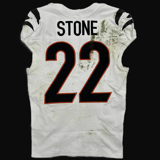 Geno Stone GAME WORN 10/12/25 💪 Cincinnati Bengals 🐅 Nike NFL Jersey 👕 vs Green Bay Packers inc. COA 🛡️