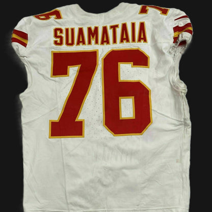 Kingsley Suamataia GAME-USED💪 11/02/25 Kansas City Chiefs NFL Jersey🎽vs. Bills inc. COA 🛡️