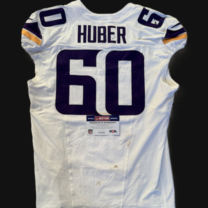 Joe Huber GAME WORN 💪 09/28/25 Minnesota Vikings vs Pittsburgh Steelers Nike NFL Jersey Also includes PSA Authentication