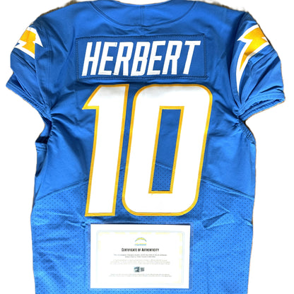 Justin Herbert TEAM-ISSUED💪Los Angeles Chargers⚡NFL Nike Jersey includes Captains Patch