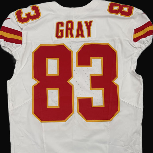 Noah Gray GAME ISSUED 💪 09/21/25 Kansas City Chiefs NFL Jersey 🎽 vs. Giants Inc. Certification 🛡️