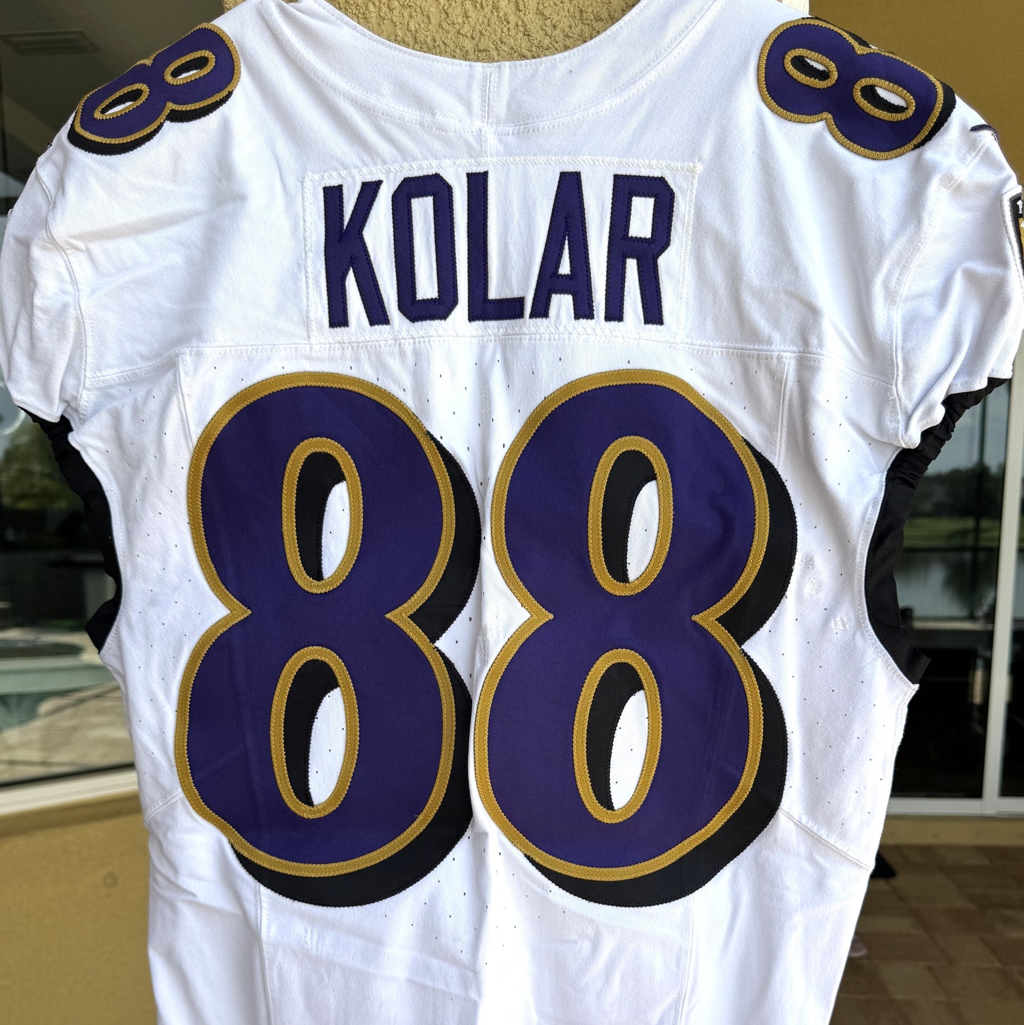 Charlie Kolar GAME WORN💪 (10/15/2023) On-Field Baltimore Ravens💜Jersey NFL🌍vs. Titans (London Series)