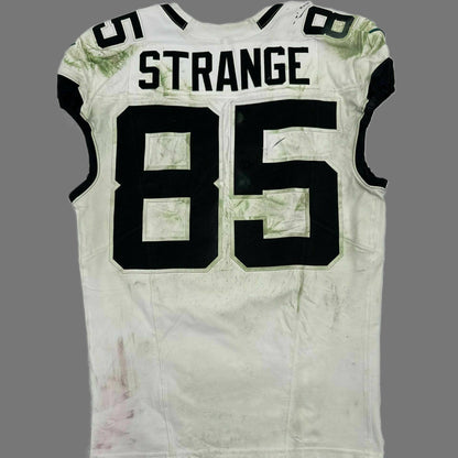 Brenton Strange GAME WORN 11/23/25 Jacksonville Jaguars 🐆 NFL Jersey vs Arizona Cardinals Also Includes Certificate of Authenticity