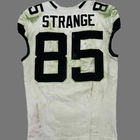 Brenton Strange GAME WORN 11/23/25 Jacksonville Jaguars 🐆 NFL Jersey vs Arizona Cardinals Also Includes Certificate of Authenticity