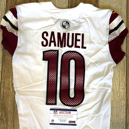 Curtis Samuel GAME WORN💪10/13/22 PHOTO MATCHED📸Commanders NFL Jersey vs.Chicago Bears (Crucial Catch Game)