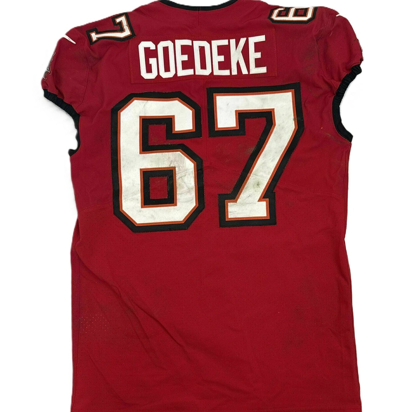 Luke Goedeke GAME WORN 💪12/07/25 Tampa Bay Buccaneers Nike NFL Jersey vs New Orleans Saints Includes Authenticity