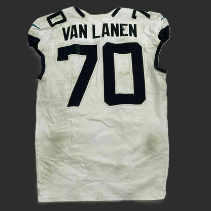 Cole Van Lanen GAME WORN 11/02/25 Jacksonville Jaguars🐆NFL Jersey vs Las Vegas Raiders Also Includes Certificate of Authenticity