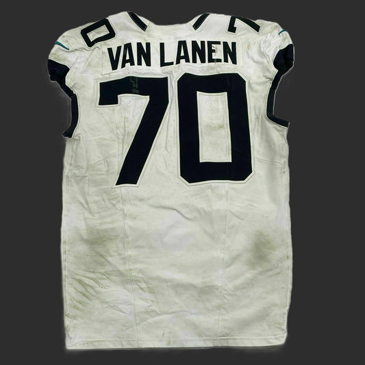 Cole Van Lanen GAME WORN 11/02/25 Jacksonville Jaguars🐆NFL Jersey vs Las Vegas Raiders Also Includes Certificate of Authenticity