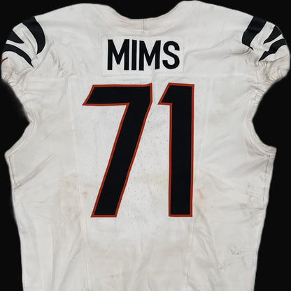 Amarius Mims GAME-WORN 09/29/25💪Cincinnati Bengals🐅NFL Jersey vs. Denver Broncos🐎
