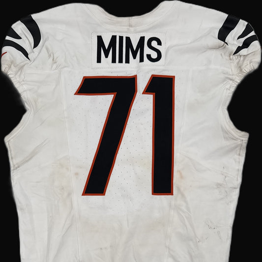 Amarius Mims GAME-WORN 09/29/25💪Cincinnati Bengals🐅NFL Jersey vs. Denver Broncos🐎