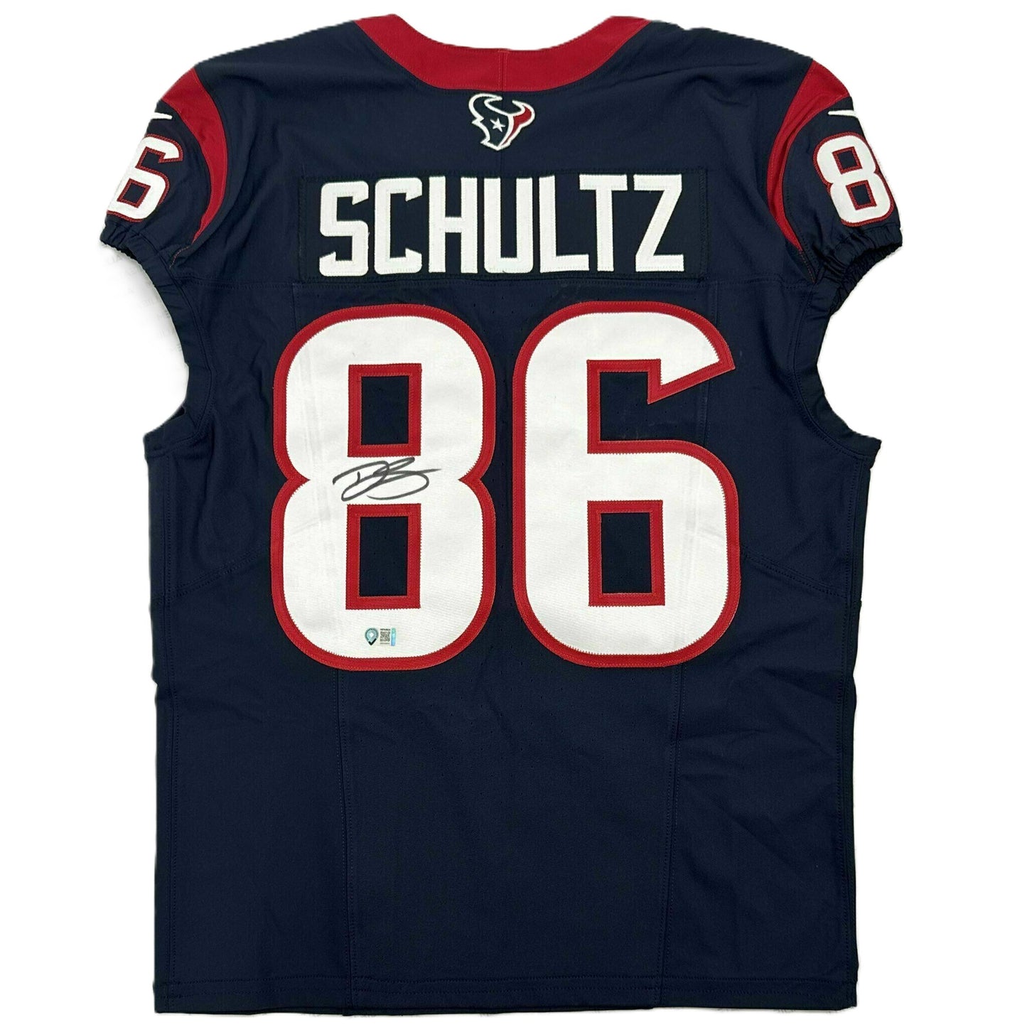 Dalton Schultz SIGNED ✍️ Game-Issued Houston Texans 🐂 Nike NFL Jersey inc COA ⭐
