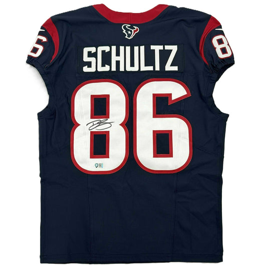 Dalton Schultz SIGNED ✍️ Game-Issued Houston Texans 🐂 Nike NFL Jersey inc COA ⭐