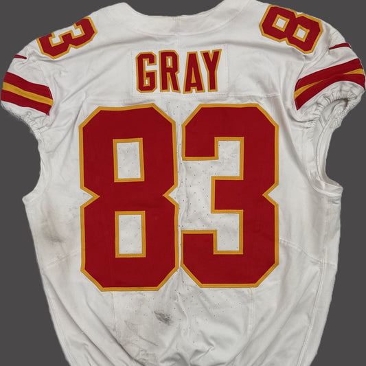 Noah Gray GAME WORN 10/06/25 Kansas City Chiefs Nike NFL Jersey vs. Jaguars inc. COA🛡️