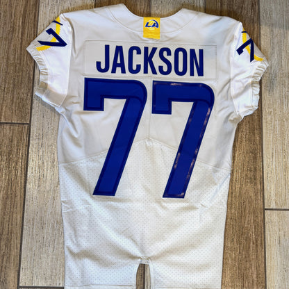 Alaric Jackson GAME ISSUED Los Angeles Rams Nike NFL On Field Jersey Inc. Certificate of Authenticity 📏
