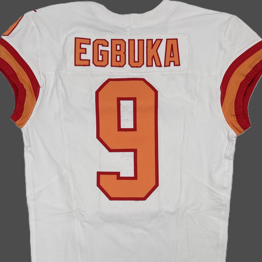 Emeka Egbuka TEAM ISSUED 🔥 Tampa Bay Buccaneers Nike NFL Iconic 1976 Jersey 👕 Also includes Certificate of Authenticity