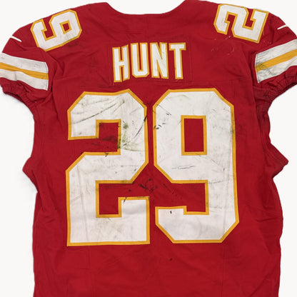 Kareem Hunt GAME-USED💪09/28/25 Kansas City Chiefs NFL Jersey🎽vs. Baltimore Ravens