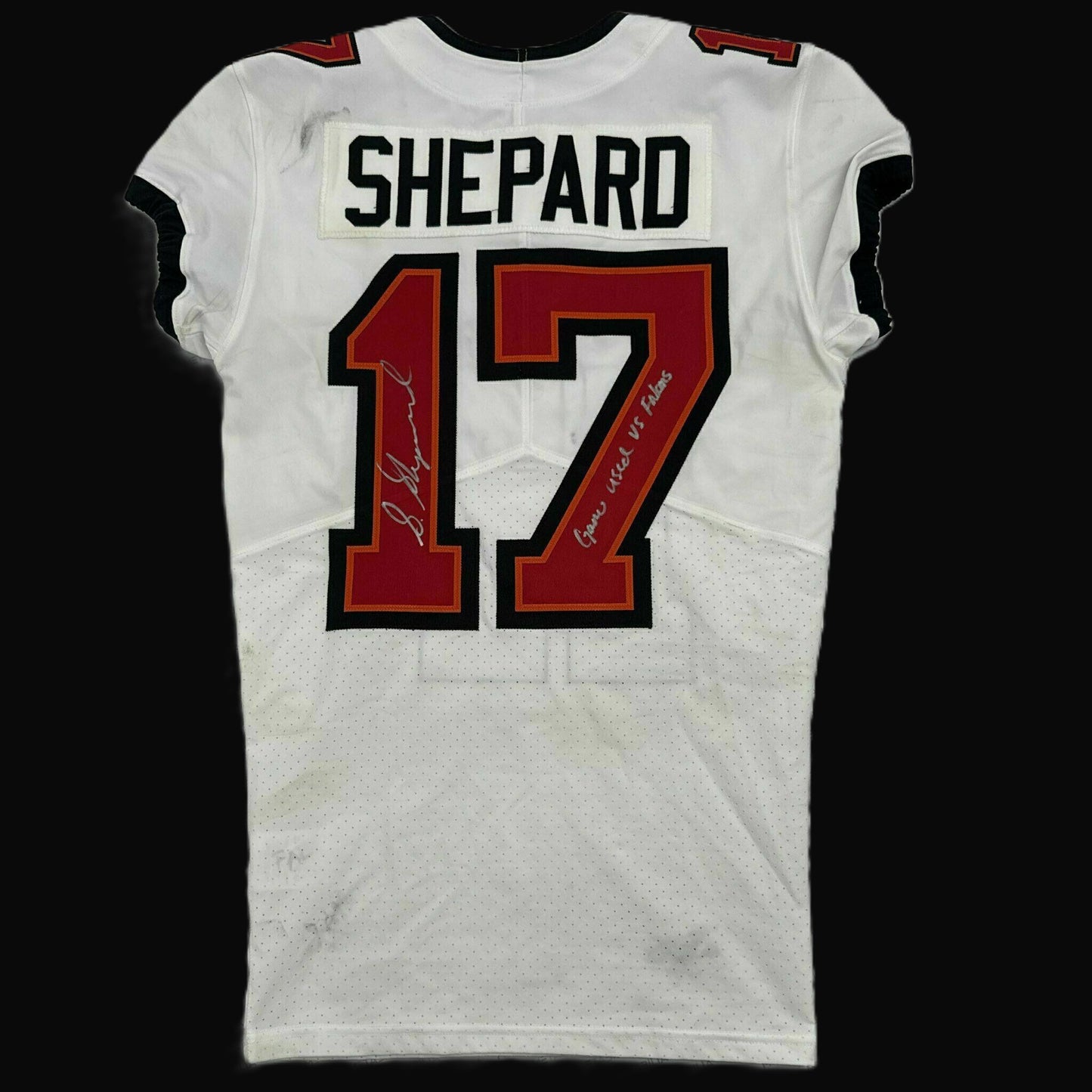 Sterling Shepard Signed & Inscribed GAME WORN 09/07/25 Tampa Bay Buccaneers Nike NFL Jersey vs. Atlanta Falcons Includes COA 📄