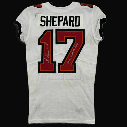 Sterling Shepard Signed & Inscribed GAME WORN 09/07/25 Tampa Bay Buccaneers Nike NFL Jersey vs. Atlanta Falcons Includes COA 📄
