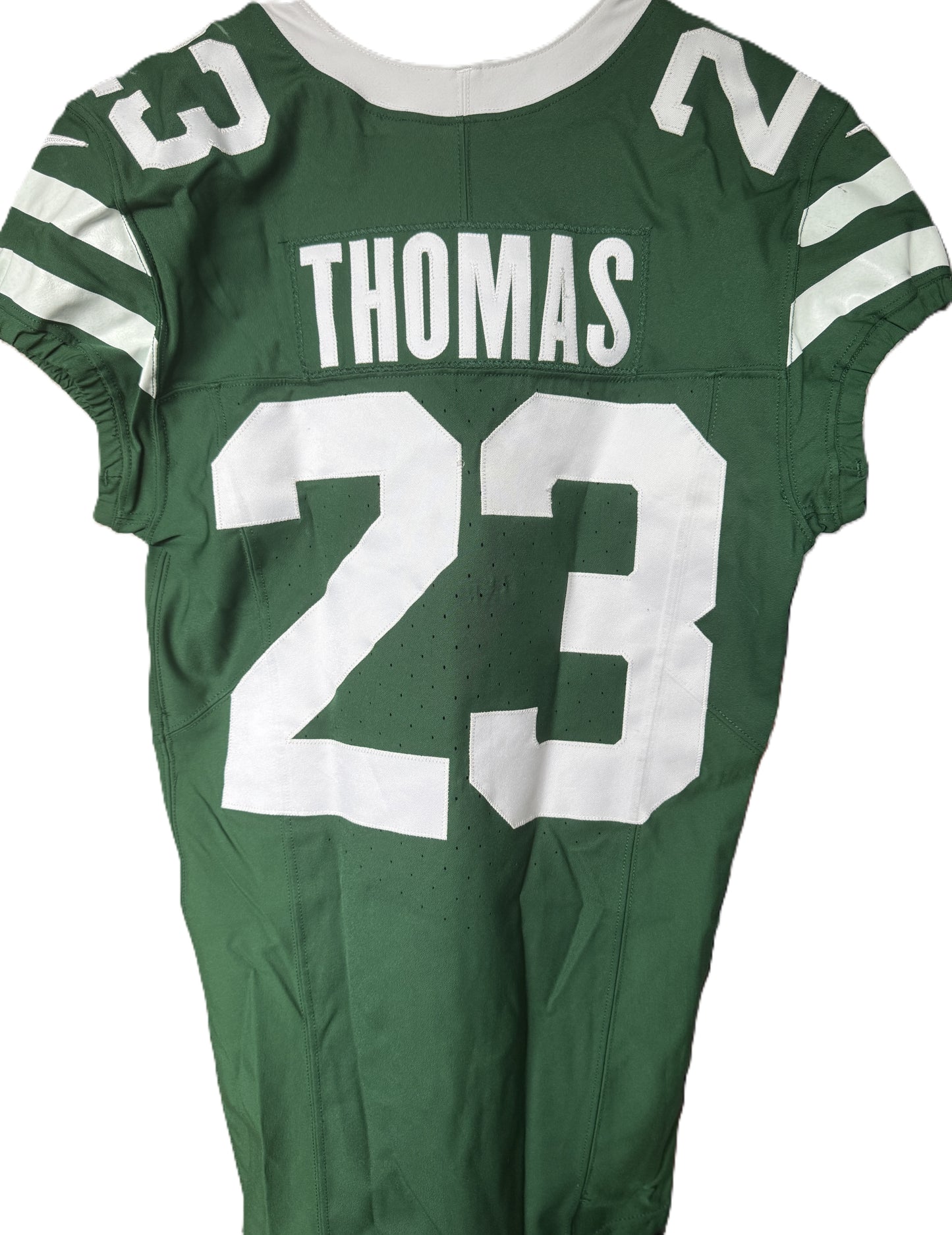 Azareye'h Thomas GAME WORN 💪 10/12/25 New York Jets Nike NFL Jersey vs Denver Broncos Also includes PSA Authentication