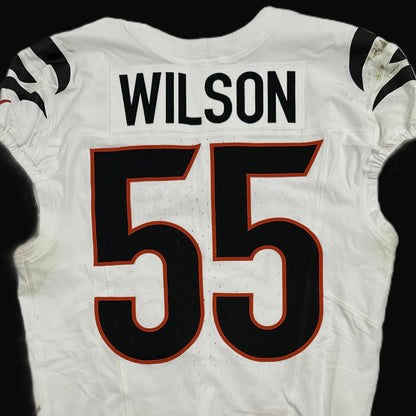 Logan Wilson GAME WORN/USED 10/12/25 💪 Cincinnati Bengals 🐅 Nike NFL Jersey vs Packers inc. COA 🛡️
