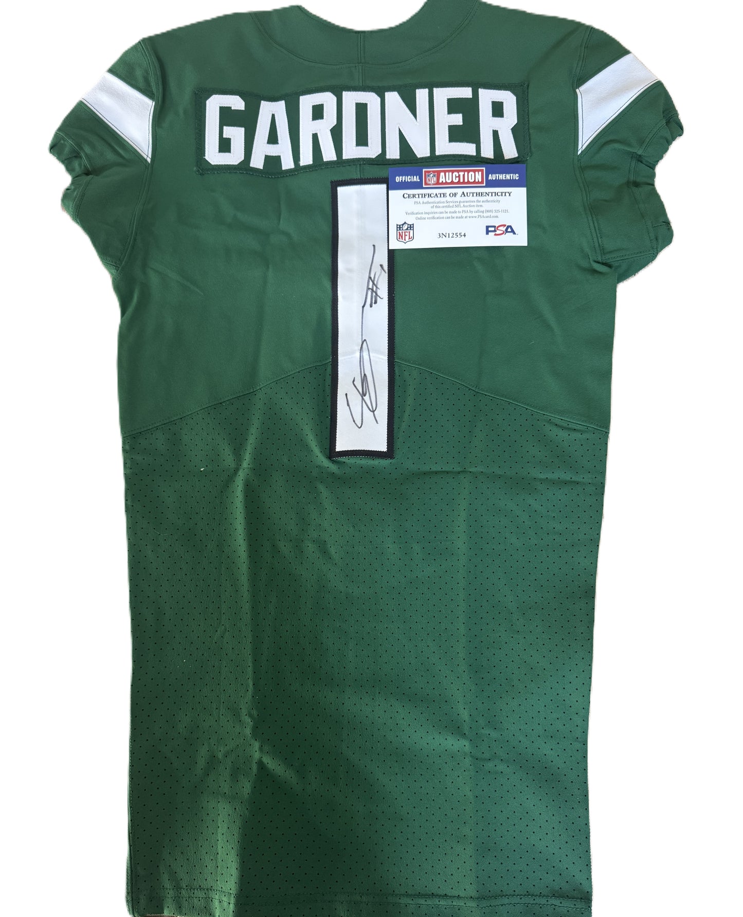 Sauce Gardner Signed ✍️ New York Jets AUTHENTIC Nike NFL Jersey 👕 Inc. PSA Certificate of Authenticity 📏