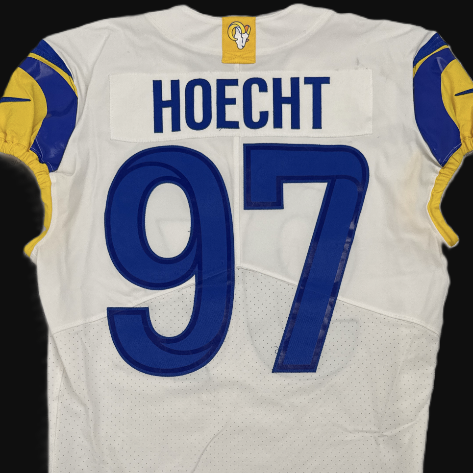 Michael Hoecht GAME ISSUED Los Angeles Rams Nike On-Field NFL Jersey Inc. COA