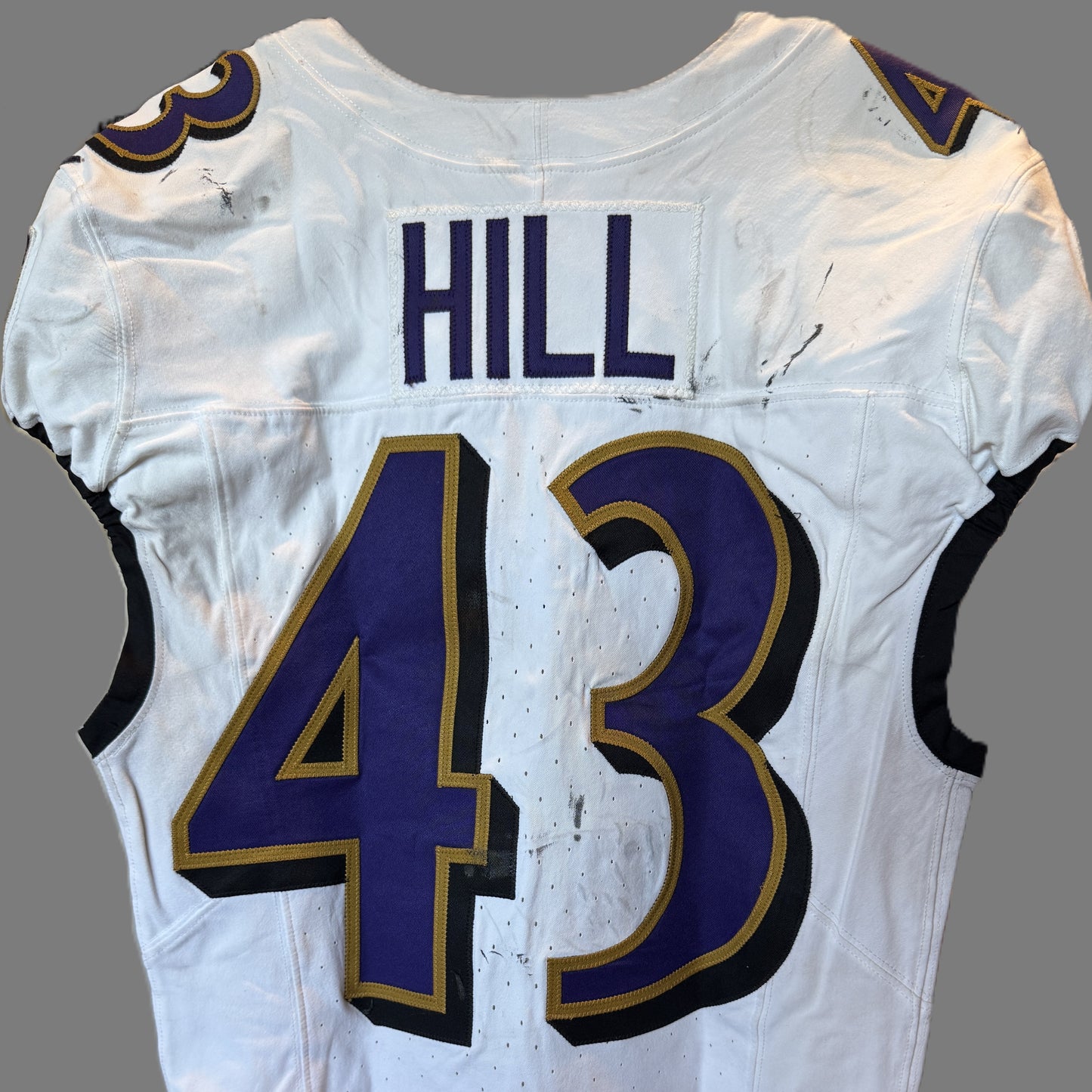 Justice Hill GAME-WORN💪10/06/24 PHOTO-MATCHED📸Baltimore Ravens💜NFL Jersey vs. Bengals