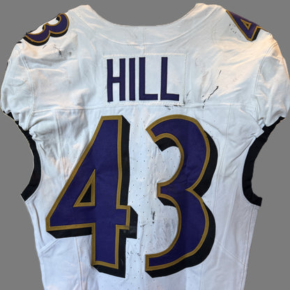 Justice Hill GAME-WORN💪10/06/24 PHOTO-MATCHED📸Baltimore Ravens💜NFL Jersey vs. Bengals