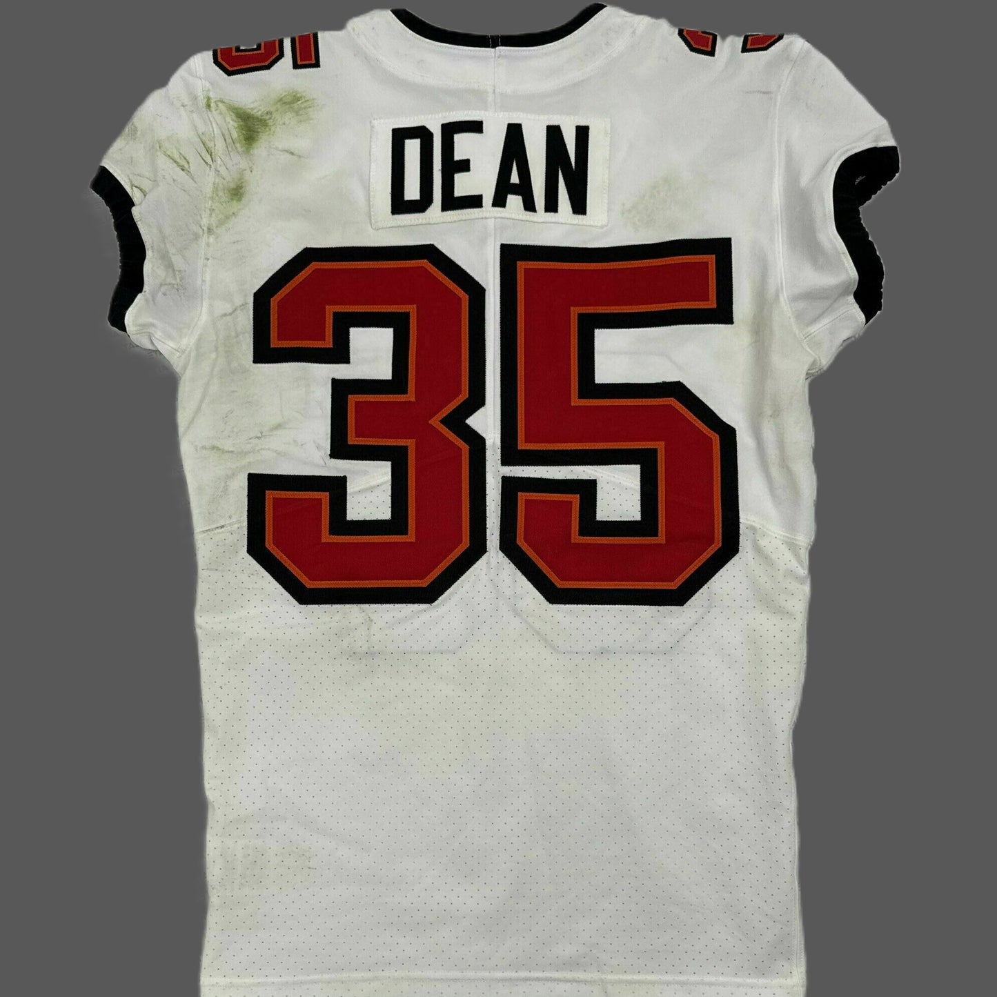 Jamel Dean GAME WORN 💪 11/09/25 Tampa Bay Buccaneers On-Field Nike NFL Jersey 👕 vs. Patriots Inc. COA
