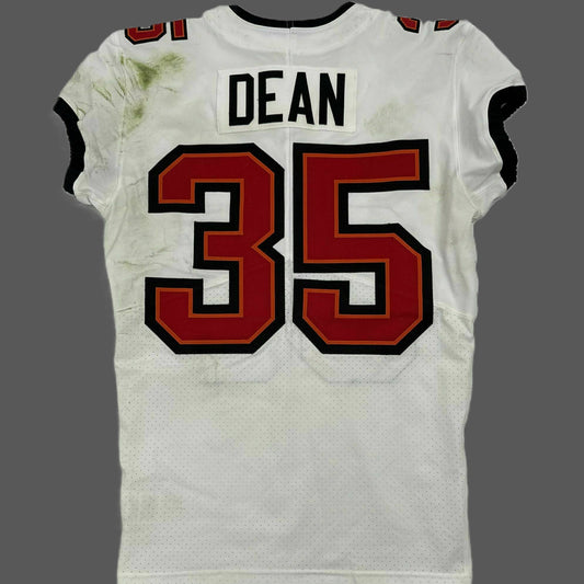 Jamel Dean GAME WORN 💪 11/09/25 Tampa Bay Buccaneers On-Field Nike NFL Jersey 👕 vs. Patriots Inc. COA