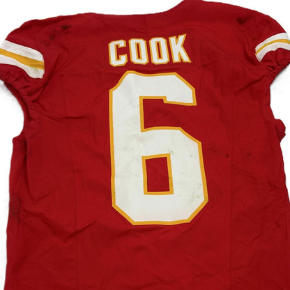 Bryan Cook GAME WORN 💪 10/12/25 Kansas City Chiefs Nike NFL Jersey 🎽 vs Lions - COA included 🛡️