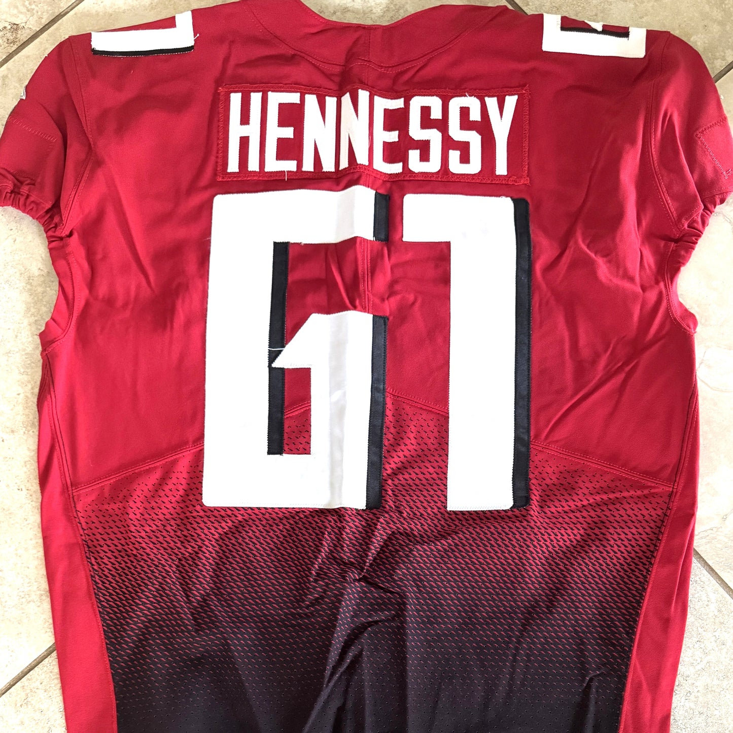 Matt Henessy GAME WORN💪10/10/21 Atlanta Falcons🦅NFL Jersey Crucial Catch💯 vs. New York Jets