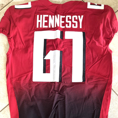 Matt Henessy GAME WORN💪10/10/21 Atlanta Falcons🦅NFL Jersey Crucial Catch💯 vs. New York Jets